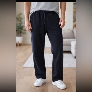 Hollister Men’s Black Sweatpants Size Large Fleece Drawstring Lounge Joggers